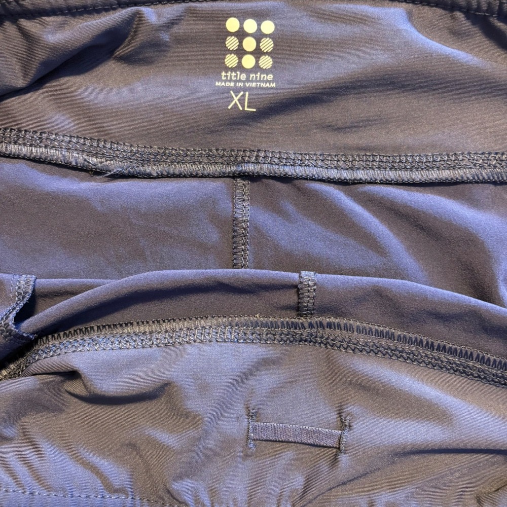 Title Nine Original Anti Run 7" Nimblene Shorts XL Blue Stretch Athletic Hiking - Picture 5 of 9
